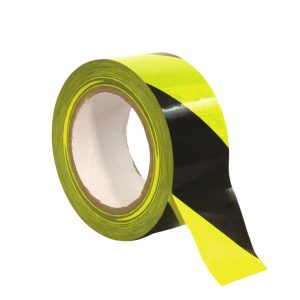 2" Width, 3M 481 Vinyl Floor Marking Tape Black and Yellow Colour