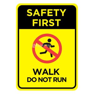 No Running Safety Sign